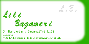 lili bagameri business card